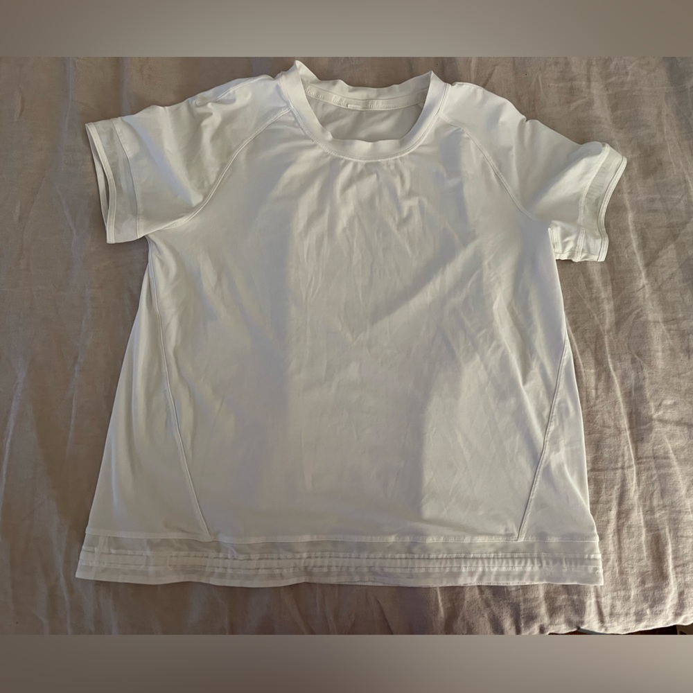 Lulu lemon white athletic shirt